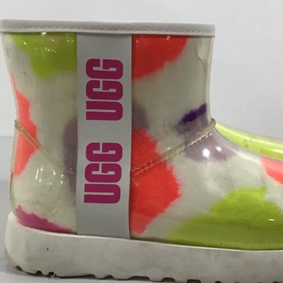 Women’s UGG Classic Clear Mini Party Spots Boots Size 7M - Picture 2 of 9